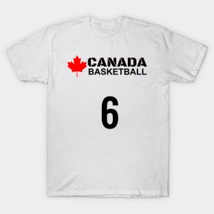 Canada Basketball Number 6 Design Gift Idea T-Shirt